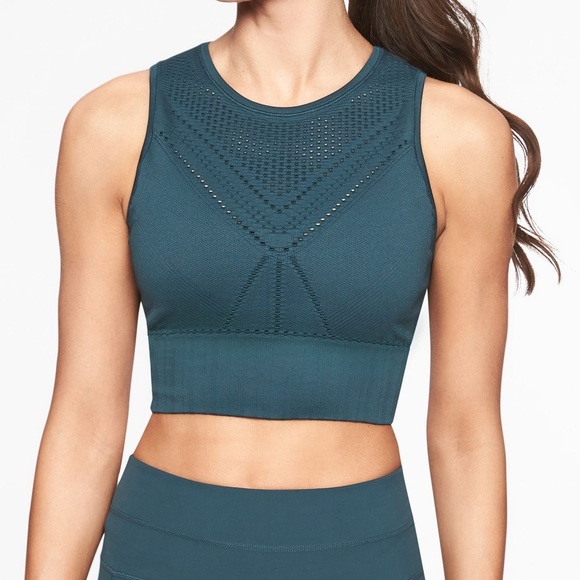 Athleta Tops - Athleta Teal Crop / Sports Bra